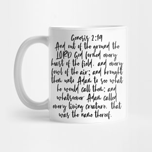 Genesis 2:19 Bible Verse Mug